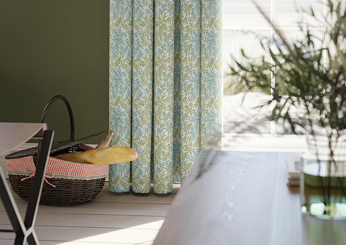 Leaf Vine, Jade - Made to Measure Curtains - Image 5